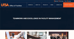 Desktop Screenshot of facilities.utsa.edu