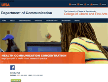 Tablet Screenshot of communication.utsa.edu