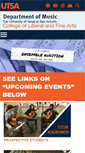 Mobile Screenshot of music.utsa.edu